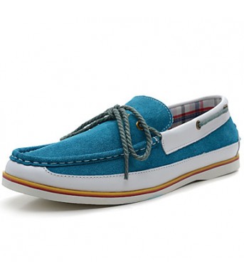 Men's Shoes Outdoor / Athletic / Casual Suede Boat Shoes Blue / Gray  